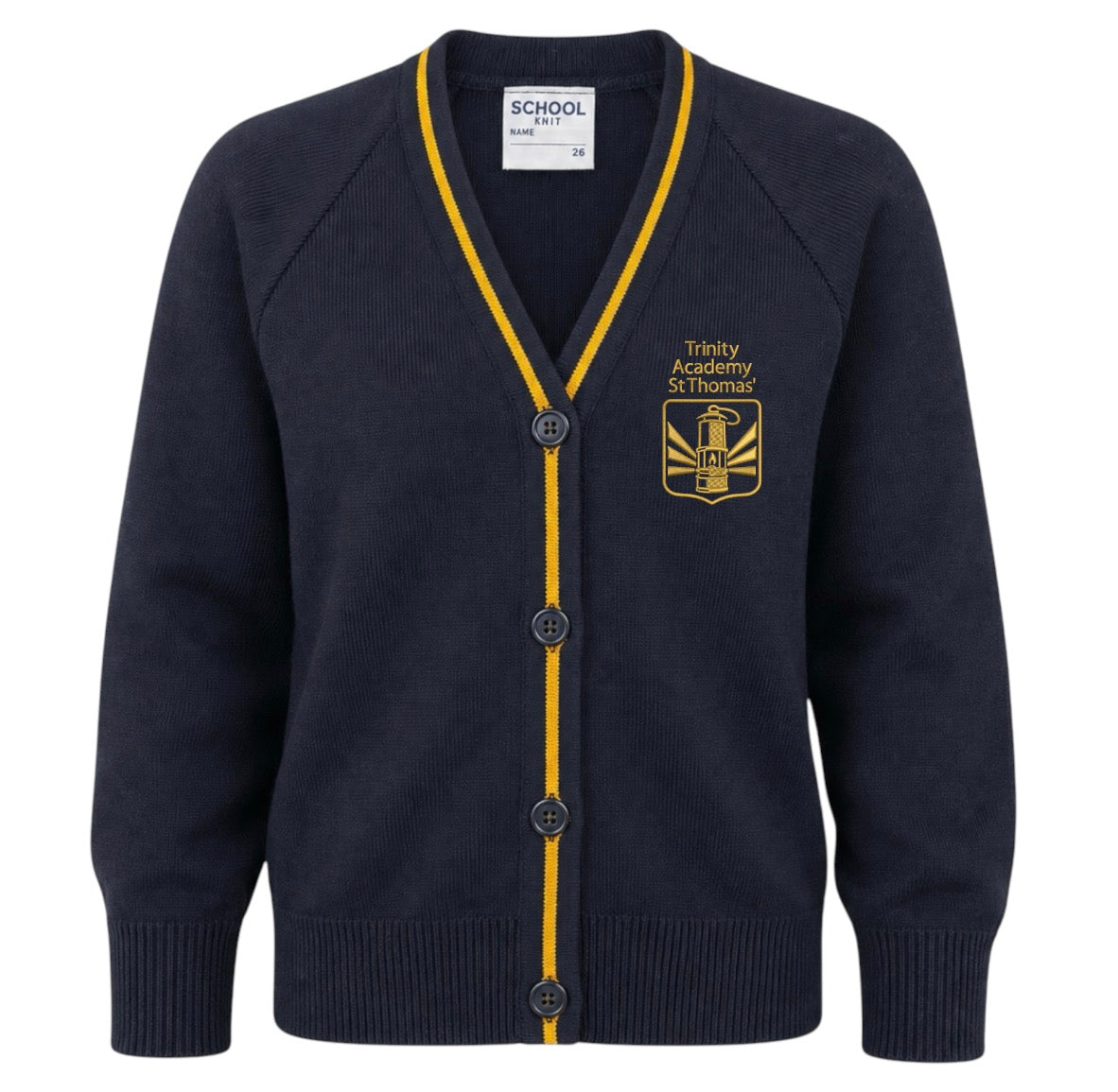 St Thomas C of E primary knitted cardigan