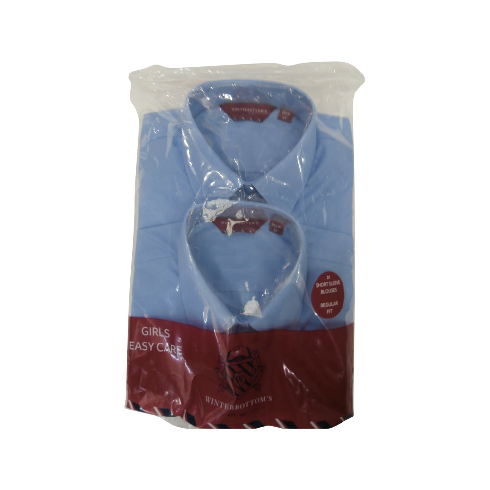 Girls School Blue Blouses - (Pack of 2)