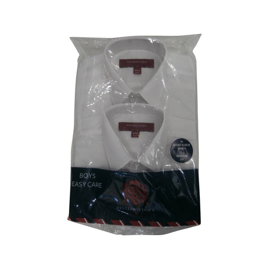 Boys School Shirts - White (Pack of 2)